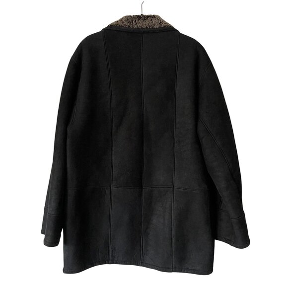 Joseph & Lyman Luxurious Black Shearling Sheepskin Fur Jacket Coat Size 42 Chile - Picture 3 of 10